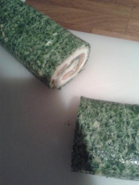 Lachs Spinat Rolle