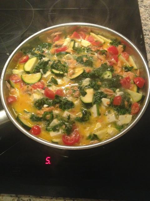 Lachs Spinat Omlette